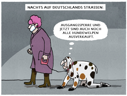 Cartoon: Gassigehen... (medium) by markus-grolik tagged lockdown,ausverkauf,welpen,mann,ersatz,corona,pandemie,gassi,gehen,frau,lockdown,ausverkauf,welpen,mann,ersatz,corona,pandemie,gassi,gehen,frau