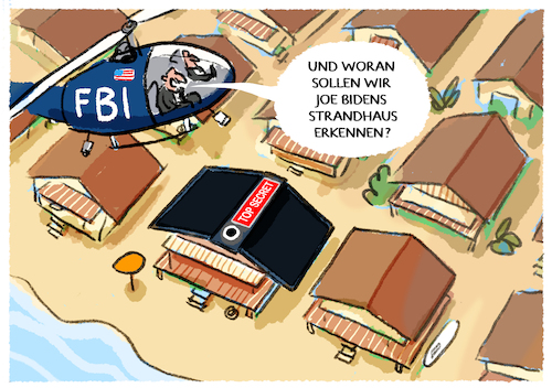 Cartoon: Geheimunterlagen im Strandhaus (medium) by markus-grolik tagged joe,biden,usa,praesident,washington,weisses,haus,demokratie,geheimunterlagen,vizepraesident,funde,top,secret,fbi,joe,biden,usa,praesident,washington,weisses,haus,demokratie,geheimunterlagen,vizepraesident,funde,top,secret,fbi