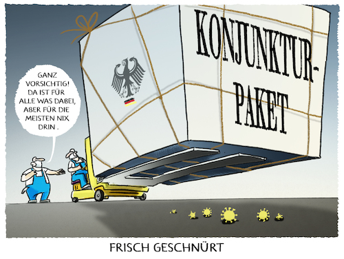 Cartoon: 130 Milliarden... (medium) by markus-grolik tagged corona,virus,pandemie,wirtschaft,rezession,konjunkturpaket,konjunktur,paket,autokauf,subventionen,kaufpraemien,konsum,milliarden,groko,cdu,csu,spd,mehrwertsteuer,corona,virus,pandemie,wirtschaft,rezession,konjunkturpaket,konjunktur,paket,autokauf,subventionen,kaufpraemien,konsum,milliarden,groko,cdu,csu,spd,mehrwertsteuer