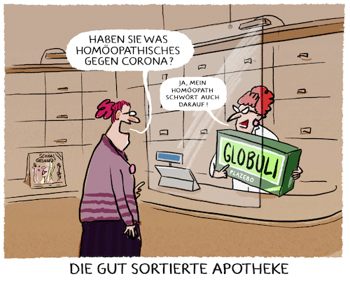 Cartoon: Globuli (medium) by markus-grolik tagged apotheke,homoeopathie,globuli,plazebo,pandemie,immunsystem,aberglaube,wissenschaft,corona,virologie,apotheke,homoeopathie,globuli,plazebo,pandemie,immunsystem,aberglaube,wissenschaft,corona,virologie