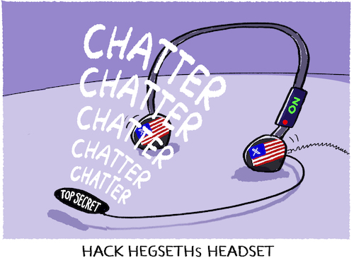 Cartoon: Hack Pete Hegseth... (medium) by markus-grolik tagged pete,hegseth,hacker,hacken,headset,chat,usa,verteidigungsminister,trump,maga,sicherheit,risiko,pete,hegseth,hacker,hacken,headset,chat,usa,verteidigungsminister,trump,maga,sicherheit,risiko