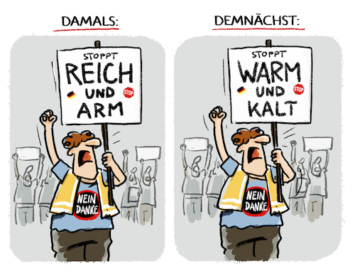 Cartoon: Heizungsklassenkampf (medium) by markus-grolik tagged heizung,sparen,energieknappheit,reich,arm,warm,kalt,gelbwesten,proteste,soziale,frage,heizkosten,mieter,nebenkosten,winter,gas,oel,deutschland,verteilungskampf,energie,energiepolitik,kaempfen,demo,demonstrieren,heizen,kosten,heizung,sparen,energieknappheit,reich,arm,warm,kalt,gelbwesten,proteste,soziale,frage,heizkosten,mieter,nebenkosten,winter,gas,oel,deutschland,verteilungskampf,energie,energiepolitik,kaempfen,demo,demonstrieren,heizen,kosten