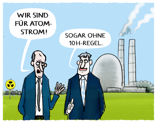 Cartoon: Isar-2 Besuch (medium) by markus-grolik tagged merz,soeder,csu,cdu,union,akw,atomstrom,strom,streckbetrieb,laufzeitverlaengerung,energiekrise,ukraine,krieg,russland,gas,verstromung,ampel,sparen,merz,soeder,csu,cdu,union,akw,atomstrom,strom,streckbetrieb,laufzeitverlaengerung,energiekrise,ukraine,krieg,russland,gas,verstromung,ampel,sparen