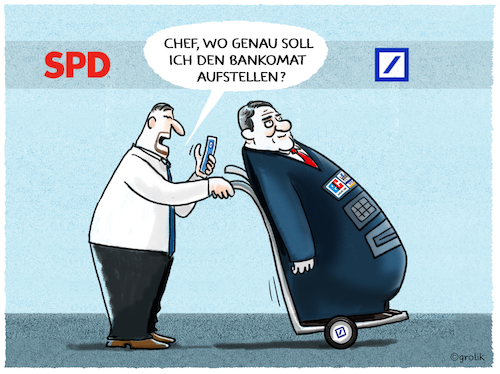 Cartoon: ...Karriere.. (medium) by markus-grolik tagged sigamr,gabriel,spd,deutsche,bank,sigmar,bankomat,politik,bundestag,berlin,deutschland,vorstand,lobby,sigamr,gabriel,spd,deutsche,bank,sigmar,bankomat,politik,bundestag,berlin,deutschland,vorstand,lobby