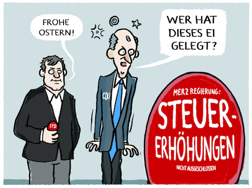 Cartoon: Klingbeil und Merz... (medium) by markus-grolik tagged steuer,steuererhöhung,groko,klingbeil,finanzen,merz,cdu,csu,union,wahlversprechen,koalition,steuerzahler,bundesregierung,deutschland,steuer,steuererhöhung,groko,klingbeil,finanzen,merz,cdu,csu,union,wahlversprechen,koalition,steuerzahler,bundesregierung,deutschland