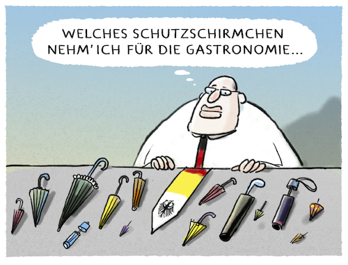 Cartoon: Knirps... (medium) by markus-grolik tagged altmeier,corona,gastronomie,schutzschirme,wirtschaft,schutzschirm,unterstuetzung,wirtschaftsminister,gastro,altmeier,corona,gastronomie,schutzschirme,wirtschaft,schutzschirm,unterstuetzung,wirtschaftsminister,gastro