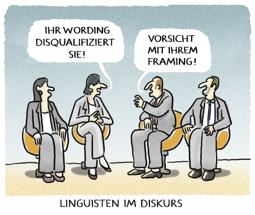 Cartoon: Kommunikation (medium) by markus-grolik tagged linguistik,linguisten,framing,wording,sprache,kommunikation,talk,talkshow,format,deutschland,winssenschaft,tv,experten,linguistik,linguisten,framing,wording,sprache,kommunikation,talk,talkshow,format,deutschland,winssenschaft,tv,experten