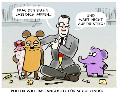 Cartoon: Lach und Sachgeschichten (medium) by markus-grolik tagged impfangebote,fuer,schulkinder,spahn,stiko,politik,eltern,kinder,jugendliche,impfung,impfangebote,fuer,schulkinder,spahn,stiko,politik,eltern,kinder,jugendliche,impfung