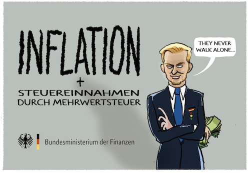 Cartoon: Lindners Inflationshaushalt (medium) by markus-grolik tagged inflation,steuereinnahmen,mehrwertsteuer,haushalt,preisantieg,preise,lebenshaltungskosten,finanzminister,lindner,inflation,steuereinnahmen,mehrwertsteuer,haushalt,preisantieg,preise,lebenshaltungskosten,finanzminister,lindner