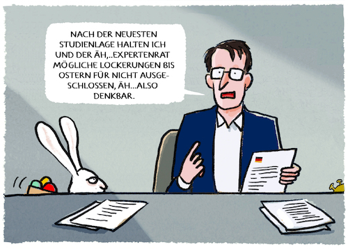 Cartoon: Lockern... (medium) by markus-grolik tagged ostern,lockerungen,pandemie,ampel,expertenrat,deutschland,inzidenzen,omikron,delta,corona,gesundheitsminister,lauterbach,spd,csu,soeder,ostern,lockerungen,pandemie,ampel,expertenrat,deutschland,inzidenzen,omikron,delta,corona,gesundheitsminister,lauterbach,spd,csu,soeder