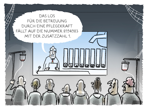 Cartoon: ...Losglück... (medium) by markus-grolik tagged pflege,altenpflege,heim,pflegeheim,pflegekraft,senioren,berlin,groko,gesundheitsminister,spahn,cdu,dsu,spd,pflegenotstand,bedarf,notstand,altekrankenhaus,pflege,altenpflege,heim,pflegeheim,pflegekraft,senioren,berlin,groko,gesundheitsminister,spahn,cdu,dsu,spd,pflegenotstand,bedarf,notstand,altekrankenhaus