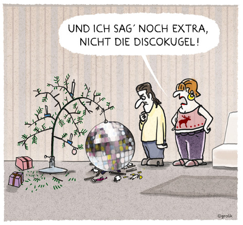 Cartoon: ..mehr Lametta.. (medium) by markus-grolik tagged weihnachtsbaumschmuck,disco,kugel,lametta,mehr,pop,musik,weihnachtsbaumschmuck,disco,kugel,lametta,mehr,pop,musik