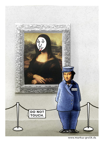Cartoon: mona lisa (medium) by markus-grolik tagged mona,lisa