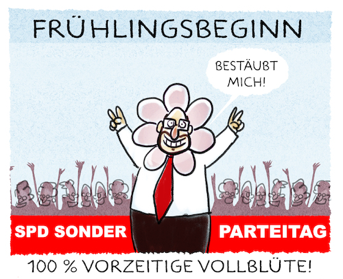 Cartoon: Neuer Parteivorsitzender (medium) by markus-grolik tagged martin,schulz,sonderparteitag,frühlingsbeginn,spd,parteivorsitz,kanzlerkanditdat,merkel,deutschland,wahlkampf,martin,schulz,sonderparteitag,frühlingsbeginn,spd,parteivorsitz,kanzlerkanditdat,merkel,deutschland,wahlkampf