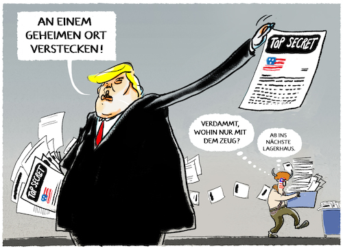 Cartoon: Neues vom Trump-Lagerraum (medium) by markus-grolik tagged donald,trump,geheimunterlagen,usa,praesident,lagerhalle,geheimpapiere,ex,us,verschlusssache,washington,post,fbi,donald,trump,geheimunterlagen,usa,praesident,lagerhalle,geheimpapiere,ex,us,verschlusssache,washington,post,fbi