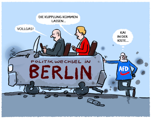 Cartoon: Neustart mit Groko (medium) by markus-grolik tagged berlin,wegner,kai,cdu,buergermeister,franziska,giffey,rathaus,spd,linke,gruene,afd,deutschland,wahl,wahlen,berlin,wegner,kai,cdu,buergermeister,franziska,giffey,rathaus,spd,linke,gruene,afd,deutschland,wahl,wahlen