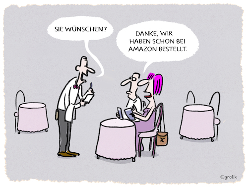 Cartoon: ....Onlinegäste... (medium) by markus-grolik tagged online,gastro,gastronomie,kunden,preise,dienstleistung,kellner,bedienung,amazon,onlinehandel,konkurrenz,lieferservice,online,gastro,gastronomie,kunden,preise,dienstleistung,kellner,bedienung,amazon,onlinehandel,konkurrenz,lieferservice