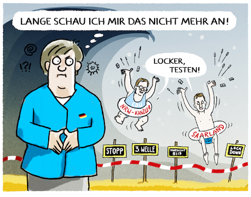 Cartoon: Osterferien (medium) by markus-grolik tagged mpk,bund,länder,merkel,laschet,hans,nrw,saarland,corona,pandemie,deutschland,mpk,bund,länder,merkel,laschet,hans,nrw,saarland,corona,pandemie,deutschland