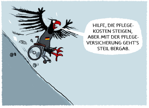 Cartoon: Pflegeversicherung... (medium) by markus-grolik tagged pflegeversicherung,pflege,kosten,deutschland,boomer,demografie,pflegeversicherung,pflege,kosten,deutschland,boomer,demografie