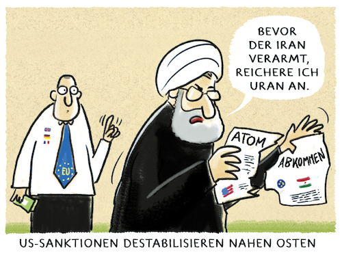 Cartoon: ...Rouhani... (medium) by markus-grolik tagged iran,atomprogramm,usa,trump,atomdeal,uran,europa,rohani,sanktionen,destabilisierung,naher,osten,region,iran,atomprogramm,usa,trump,atomdeal,uran,europa,rohani,sanktionen,destabilisierung,naher,osten,region
