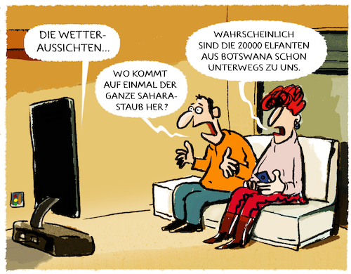 Cartoon: Saharastaub... (medium) by markus-grolik tagged saharastaub,klima,botswana,berlin,deutschland,ampel,gruene,lemke,umweltministerin,elefantenstreit,elefanten,wetter,wetterlage,saharastaub,klima,botswana,berlin,deutschland,ampel,gruene,lemke,umweltministerin,elefantenstreit,elefanten,wetter,wetterlage