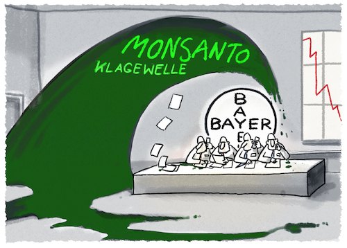 Cartoon: Glyphosat... (medium) by markus-grolik tagged basf,monsantoklagewelle,glyphosat,pharma,chemie,landwirtschaft,usa,daktie,aktienkurs,eutschland,basf,monsantoklagewelle,glyphosat,pharma,chemie,landwirtschaft,usa,daktie,aktienkurs,eutschland