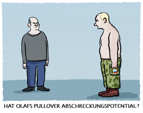 Cartoon: Scholz liefert... (medium) by markus-grolik tagged scholz,kanzler,outfit,spd,dressingcode,pullover,bundeskanzler,marginale,russland,twitter,putin,moskau,deutschland,ukraine,kiew,europa,scholz,kanzler,outfit,spd,dressingcode,pullover,bundeskanzler,marginale,russland,twitter,putin,moskau,deutschland,ukraine,kiew,europa