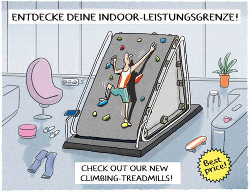 Cartoon: Selbstoptimierung (medium) by markus-grolik tagged fitness,sport,corona,ausgangssperre,kontaktsperre,quarantaene,lockdown,indoor,selbstoptimierung,gesundheit,single,karriere,fitness,sport,corona,ausgangssperre,kontaktsperre,quarantaene,lockdown,indoor,selbstoptimierung,gesundheit,single,karriere