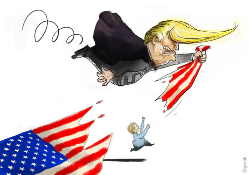 Cartoon: ...showdown... (medium) by markus-grolik tagged usa,vorwahlen,wahlkampf,trump,donald,hilary,clinton,amerika,presidential,primaries,demokraten,republikaner,grolik,usa,vorwahlen,wahlkampf,trump,donald,hilary,clinton,amerika,presidential,primaries,demokraten,republikaner,grolik