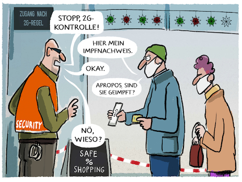 Cartoon: Sicherheitskräfte... (medium) by markus-grolik tagged 2g,kontrolle,einlass,shopping,security,sicherheitsunternehmen,einzelhandel,handel,pandemiebedingungen,sicherheitskräfte,ordnungsaemter,ouerdenkende,ouereinsteigerimpfnachweis,deutschland,2g,kontrolle,einlass,shopping,security,sicherheitsunternehmen,einzelhandel,handel,pandemiebedingungen,sicherheitskräfte,ordnungsaemter,ouerdenkende,ouereinsteigerimpfnachweis,deutschland