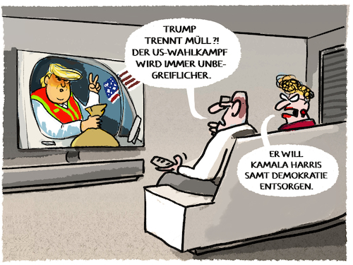 Trump im Müllwagen.. Trump im Müllwagen..
