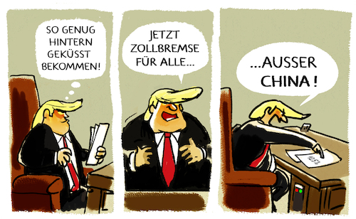 Trump tritt auf Zollbremse... Trump tritt auf Zollbremse...
