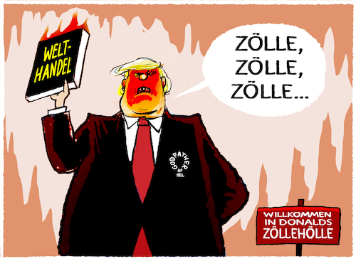 Cartoon: Trumps Handelskrieg... (medium) by markus-grolik tagged usa,us,trump,maga,wirtschaft,welthandel,handel,export,import,europa,handelskrieg,strafzoelle,zoelle,usa,us,trump,maga,wirtschaft,welthandel,handel,export,import,europa,handelskrieg,strafzoelle,zoelle