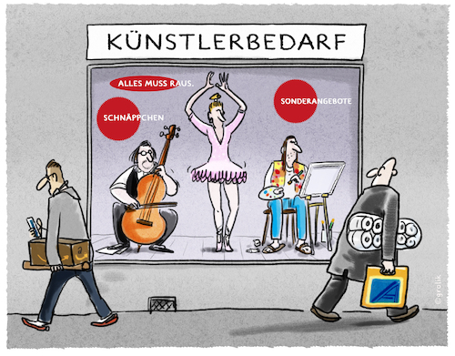 Cartoon: Überlebenskunst (medium) by markus-grolik tagged pandemie,konsumenten,kaeufer,solo,selbststaendige,kuenstler,einzelhandel,dienstleistung,sonderangebote,kaufanreize,wirtschaft,krise,corona,systemfrage,pandemie,konsumenten,kaeufer,solo,selbststaendige,kuenstler,einzelhandel,dienstleistung,sonderangebote,kaufanreize,wirtschaft,krise,corona,systemfrage