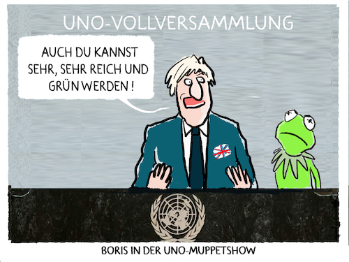 Cartoon: UNO-Klimarede (medium) by markus-grolik tagged grossbritannien,england,offshore,windparks,kapitalismus,kermit,boris,johnson,muppetshow,uno,vollversammlung,klimawandel,grossbritannien,england,offshore,windparks,kapitalismus,kermit,boris,johnson,muppetshow,uno,vollversammlung,klimawandel