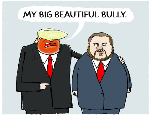 Cartoon: Vance.... (medium) by markus-grolik tagged vance,donald,trump,vizepräsident,usa,maga,ziehsohn,jd,big,beautiful,bill,bully,steuergesetze,reiche,reichtum,vance,donald,trump,vizepräsident,usa,maga,ziehsohn,jd,big,beautiful,bill,bully,steuergesetze,reiche,reichtum