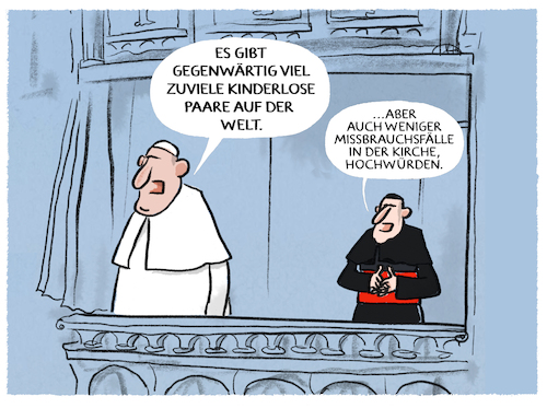 Cartoon: Vatikanische Gedanken... (medium) by markus-grolik tagged missbrauchsfaelle,kinder,vertuschung,bischoefe,katholische,kirche,papst,franziskus,vatikan,zoelibat,ratzinger,religion,kinderlos,kinderlosigkeit,missbrauchsfaelle,kinder,vertuschung,bischoefe,katholische,kirche,papst,franziskus,vatikan,zoelibat,ratzinger,religion,kinderlos,kinderlosigkeit