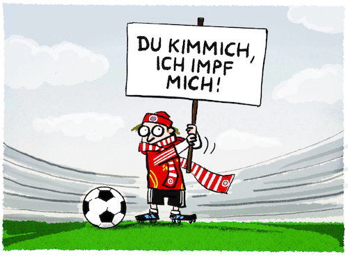 Cartoon: Vorbildfunktion (medium) by markus-grolik tagged illustration,karikatur,impfung,ungeimpft,langzeitstudien,corona,schild,junge,fc,bayern,stadion,vorbild,kimmich,2g,fussball,fans,verantwortung,illustration,karikatur,impfung,ungeimpft,langzeitstudien,corona,schild,junge,fc,bayern,stadion,vorbild,kimmich,2g,fussball,fans,verantwortung