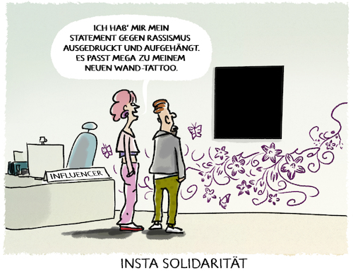 Cartoon: White Instant Influencer (medium) by markus-grolik tagged solidaritaet,social,media,rassismus,instagram,mark,zuckerberg,george,floyd,solidaritaet,social,media,rassismus,instagram,mark,zuckerberg,george,floyd