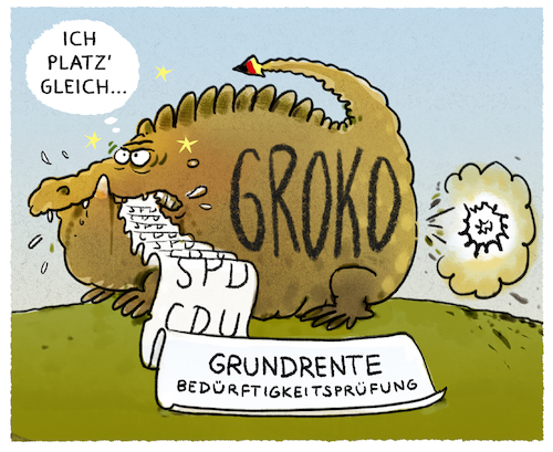 Cartoon: ..wie lange noch... (medium) by markus-grolik tagged groko,koalitionsvertrag,grundrente,spd,cdu,csu,beduerftigkeitspruefung,koalition,berlin,deutschland,volksparteien,groko,koalitionsvertrag,grundrente,spd,cdu,csu,beduerftigkeitspruefung,koalition,berlin,deutschland,volksparteien