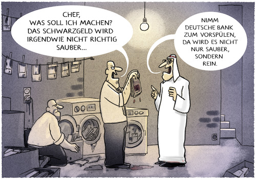 Cartoon: ...wieder Geldwäsche... (medium) by markus-grolik tagged geldwaesche,deutsche,bank,steuerparadies,steuer,steuerhinterziehung,finanzindustrie,geldwaesche,deutsche,bank,steuerparadies,steuer,steuerhinterziehung,finanzindustrie