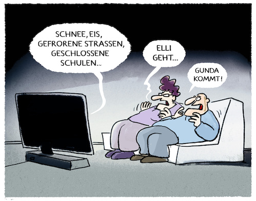 Cartoon: Winter... (medium) by markus-grolik tagged winter,wetterdienst,wetter,warnung,gund,elli,glätte,eis,stillstand,schulen,winter,wetterdienst,wetter,warnung,gund,elli,glätte,eis,stillstand,schulen