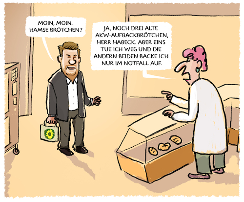 Wirtschaftsminister beim Bäcker Wirtschaftsminister beim Bäcker