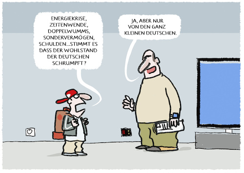 Cartoon: Wohlstandsprognosen.... (medium) by markus-grolik tagged wohlstand,deutschland,schrumpfen,kinder,bildung,schulewohlstandsverlust,schulden,generationen,enkel,sondervermoegen,energiekrise,doppelwumms,zeitenwende,wohlstand,deutschland,schrumpfen,kinder,bildung,schulewohlstandsverlust,schulden,generationen,enkel,sondervermoegen,energiekrise,doppelwumms,zeitenwende