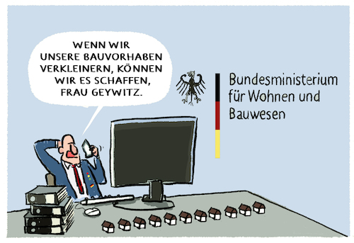 Cartoon: Wohnungsbaugipfel... (medium) by markus-grolik tagged wohnungsmangel,geywitz,scholz,bauministerium,baukrise,bauvorschriften,wohnungsbau,ampel,spd,bundesregierung,baugipfel,wohnungsgipfel,wohnungsmangel,geywitz,scholz,bauministerium,baukrise,bauvorschriften,wohnungsbau,ampel,spd,bundesregierung,baugipfel,wohnungsgipfel