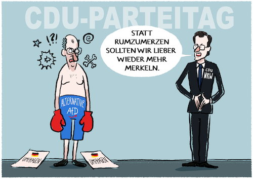 Cartoon: Wüst meldet sich... (medium) by markus-grolik tagged friedrich,merz,hendrik,wuest,union,cdu,kanzlerkandidat,nrw,merkel,afd,opposition,rethorik,populismus,umfragen,umfragewerte,friedrich,merz,hendrik,wuest,union,cdu,kanzlerkandidat,nrw,merkel,afd,opposition,rethorik,populismus,umfragen,umfragewerte