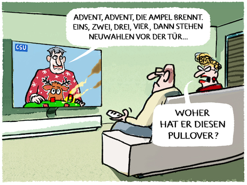 Cartoon: X-Mas Söder (medium) by markus-grolik tagged soeder,ampel,deutschland,berlin,neuwahlen,staatskrise,merz,union,cdu,csu,spd,fdp,gruene,scholz,haushaltskrise,soeder,ampel,deutschland,berlin,neuwahlen,staatskrise,merz,union,cdu,csu,spd,fdp,gruene,scholz,haushaltskrise