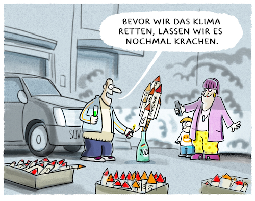 Cartoon: Zwanzigzwanzig (medium) by markus-grolik tagged silvester,neujahr,feuerwerk,feinstaub,böllern,co2,2020,2019,suv,klima,klimawandel,silvester,neujahr,feuerwerk,feinstaub,böllern,co2,2020,2019,suv,klima,klimawandel