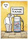 Cartoon: ... (small) by markus-grolik tagged think,tank,idea,ideas,clever,expert,experts,brain,brains,chief,expensive,bad,luck,cartoon,grolik