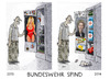 Cartoon: ... (small) by markus-grolik tagged bundeswehr,reform,ursula,von,der,leyen,familienfreundlich,sexistisch,arbeitgeber,dienstleister,zeit,soldat,söldner,bund,deutschland,waffenexporteur,rüstungsweltmeister,export,cartoon,grolik